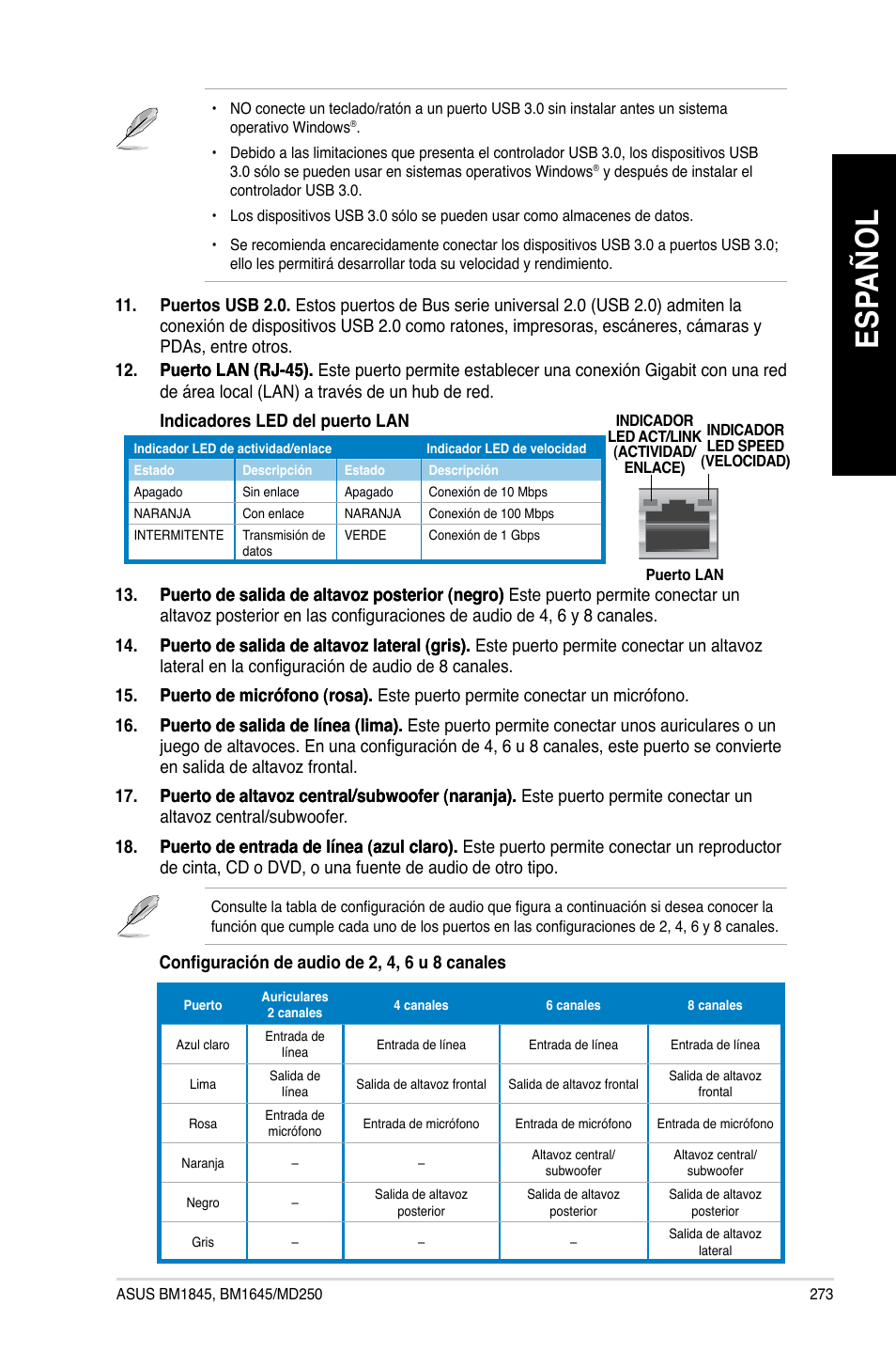 Es pa ño l es pa ño l | Asus BM1845 User Manual | Page 275 / 644