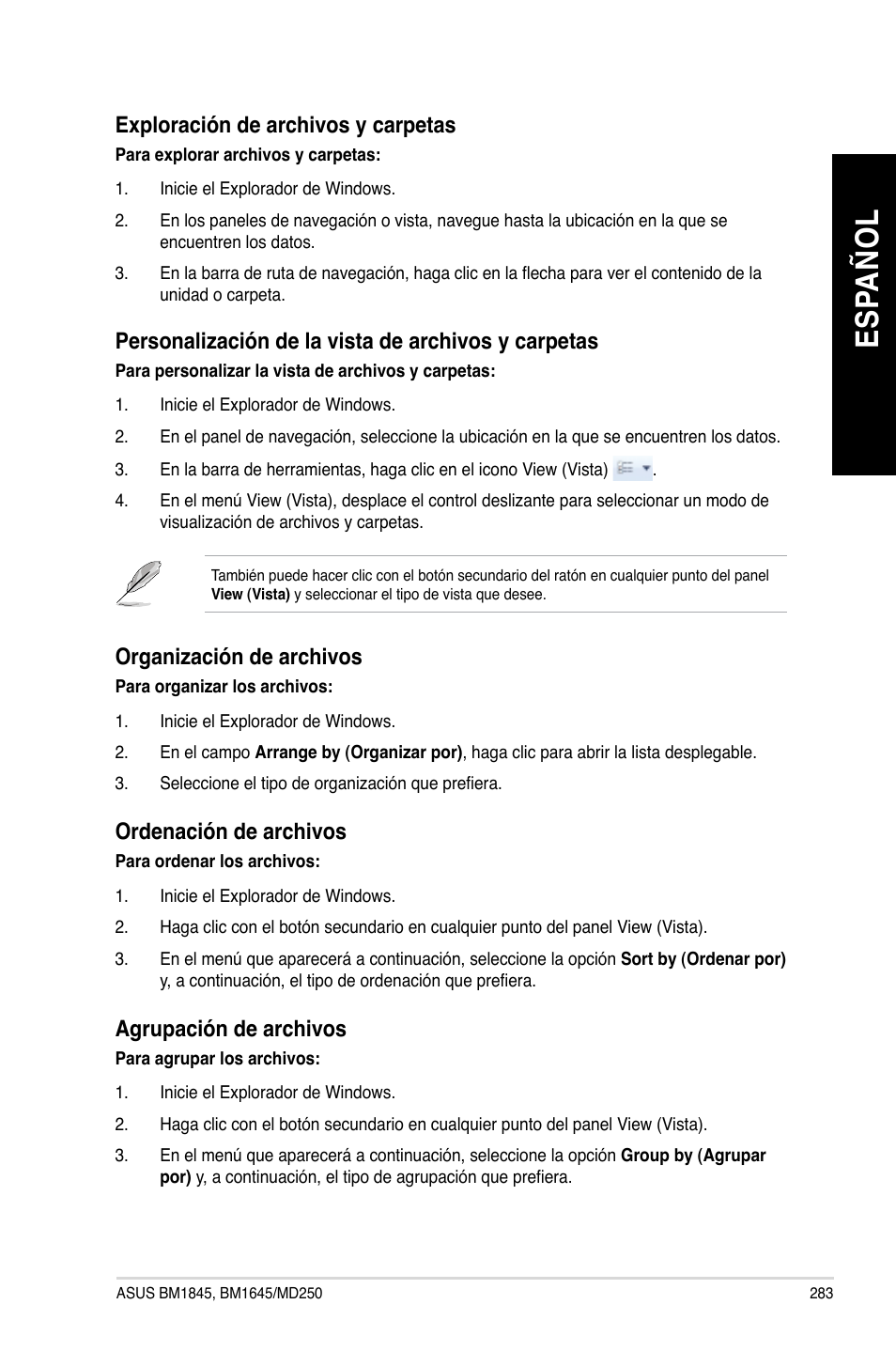 Es pa ño l es pa ño l | Asus BM1845 User Manual | Page 285 / 644