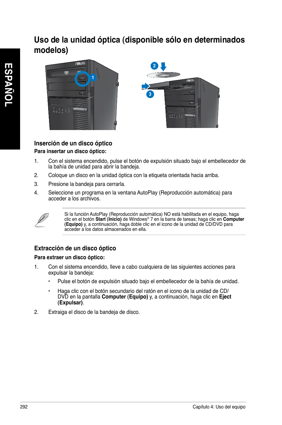 Es pa ño l es pa ño l es pa ño l es pa ño l | Asus BM1845 User Manual | Page 294 / 644