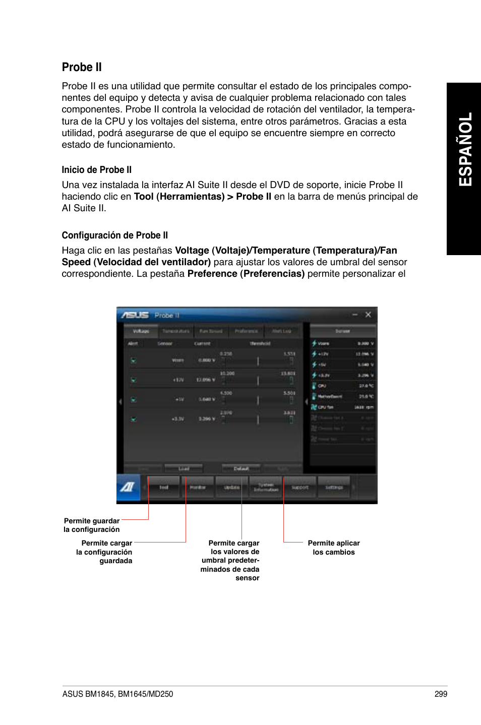 Es pa ño l es pa ño l | Asus BM1845 User Manual | Page 301 / 644