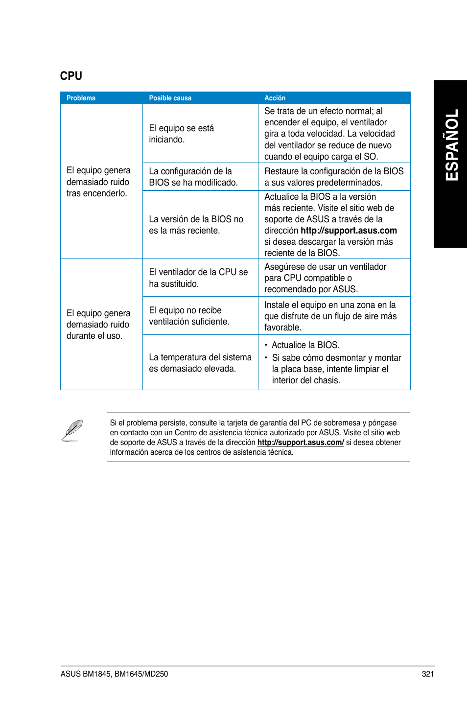 Es pa ño l es pa ño l | Asus BM1845 User Manual | Page 323 / 644