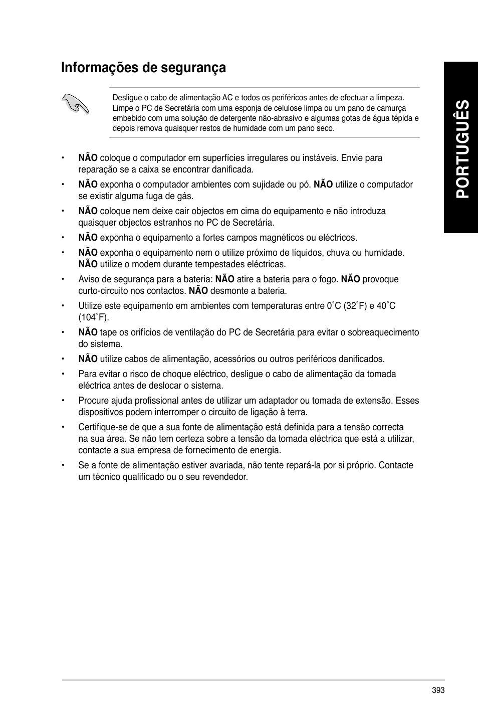 Informações de segurança | Asus BM1845 User Manual | Page 395 / 644