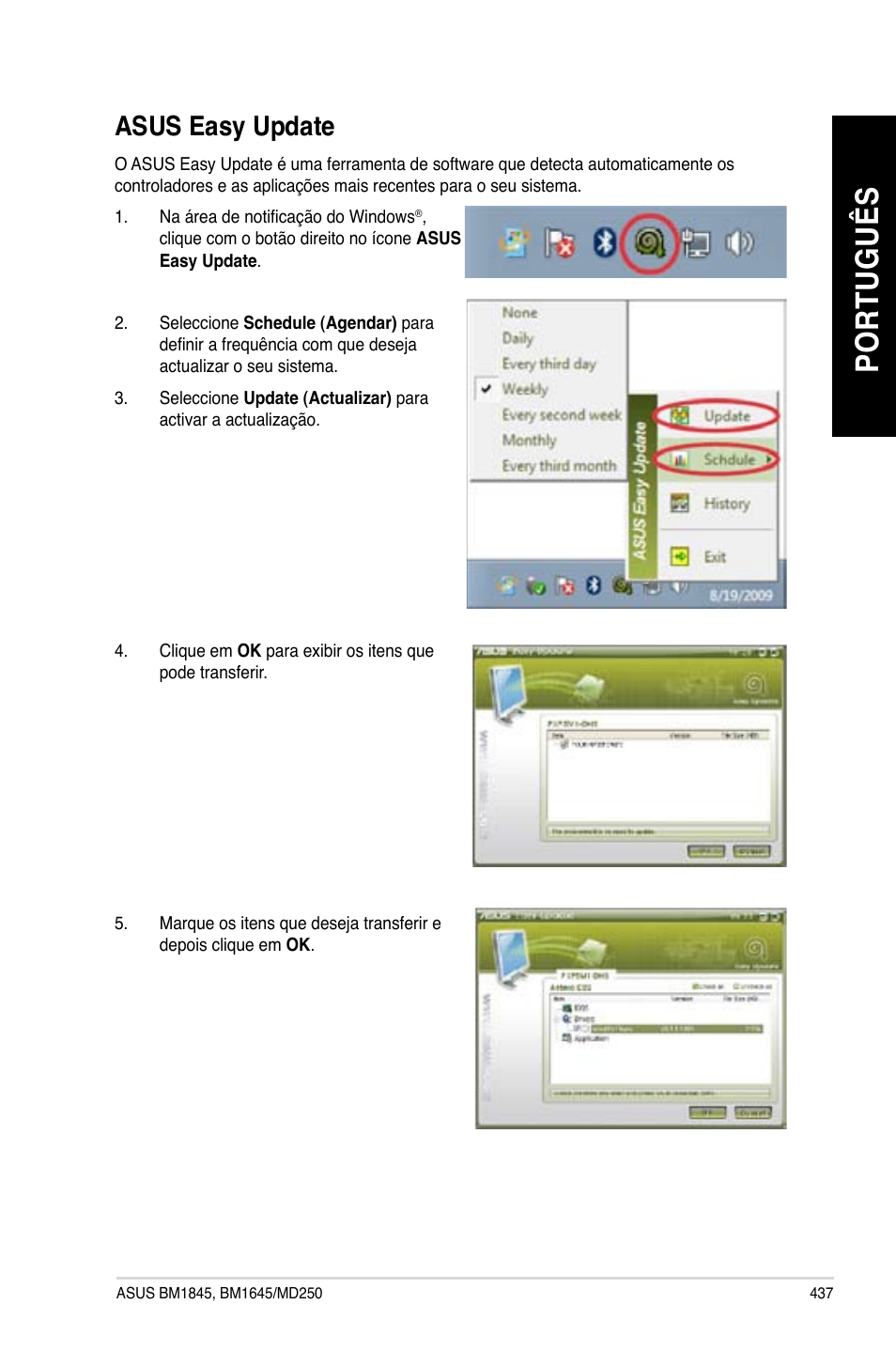 Asus easy update, Po rt ug uê s po rt ug uê s | Asus BM1845 User Manual | Page 439 / 644