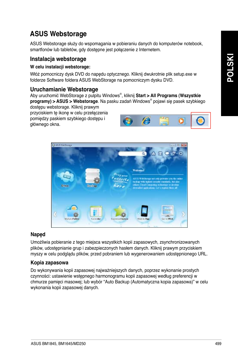 Asus webstorage, Po ls ki po ls ki | Asus BM1845 User Manual | Page 501 / 644