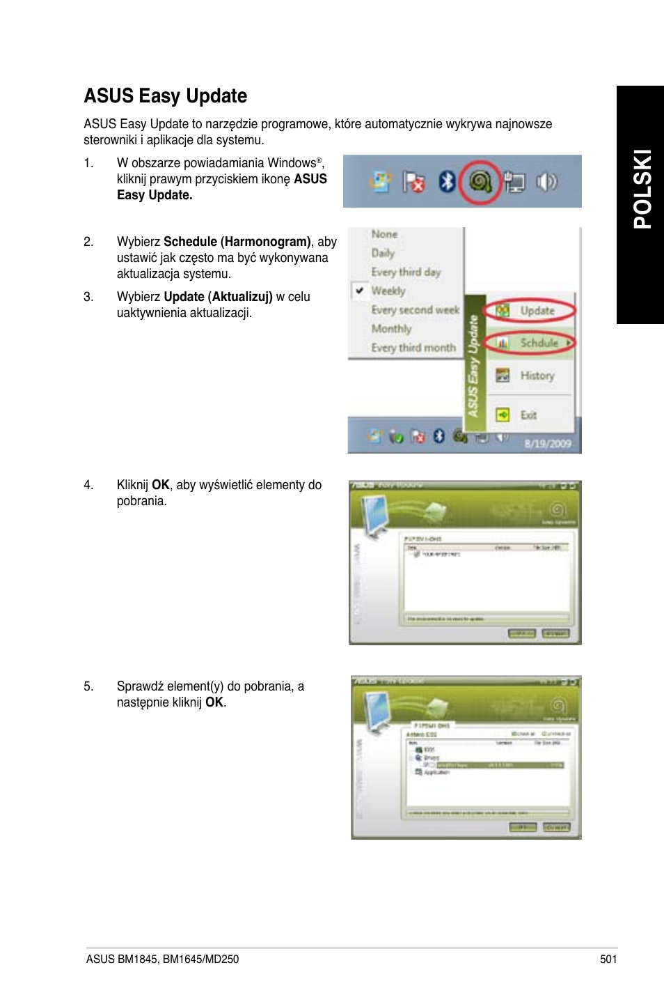 Asus easy update, Po ls ki po ls ki | Asus BM1845 User Manual | Page 503 / 644