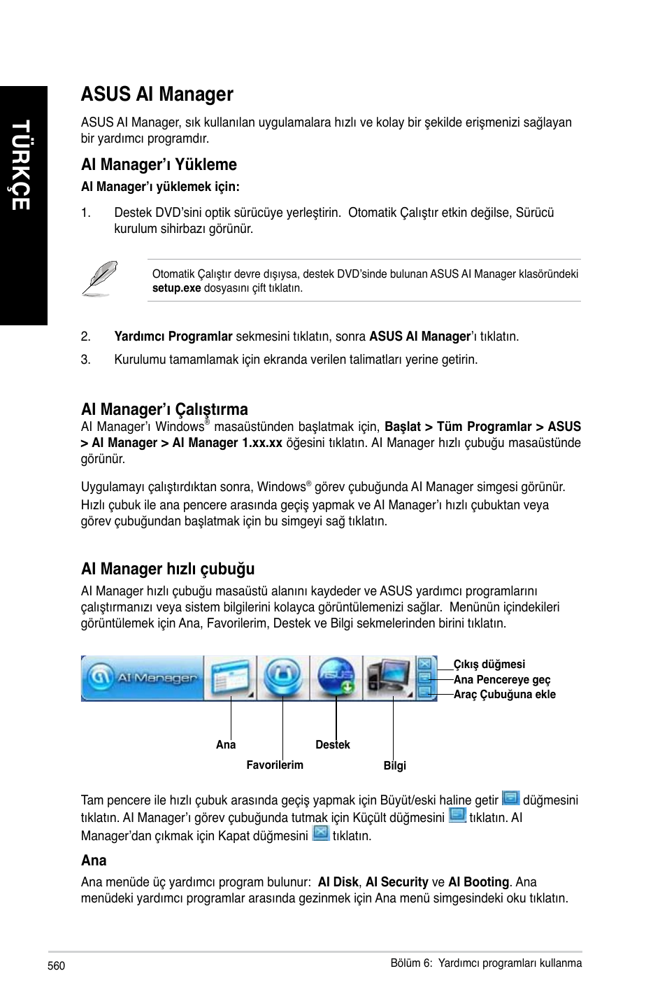 Asus ai manager, Tü rk çe tü rk çe tü rk çe tü rk çe | Asus BM1845 User Manual | Page 562 / 644