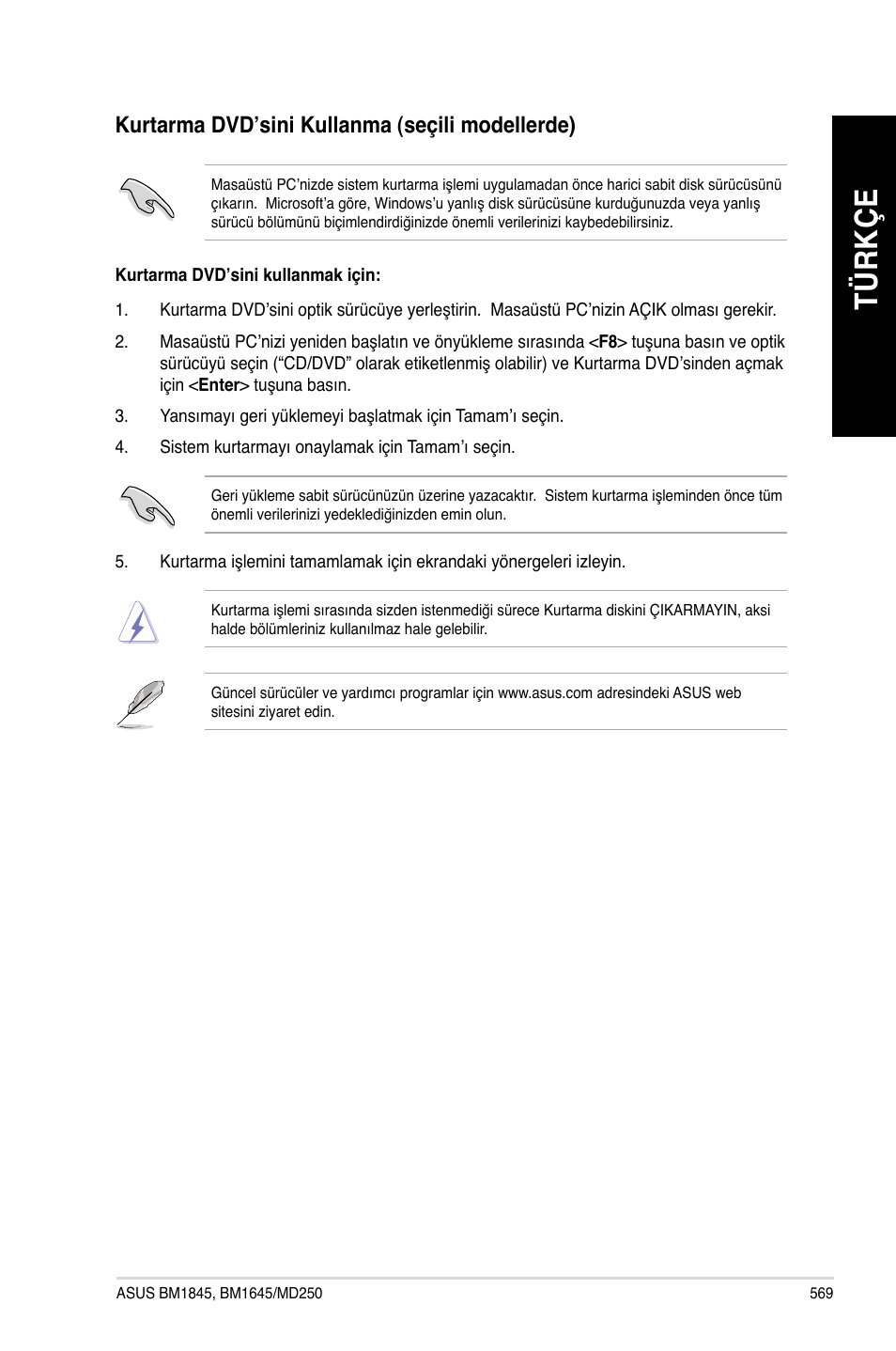 Tü rk çe tü rk çe tü rk çe tü rk çe | Asus BM1845 User Manual | Page 571 / 644