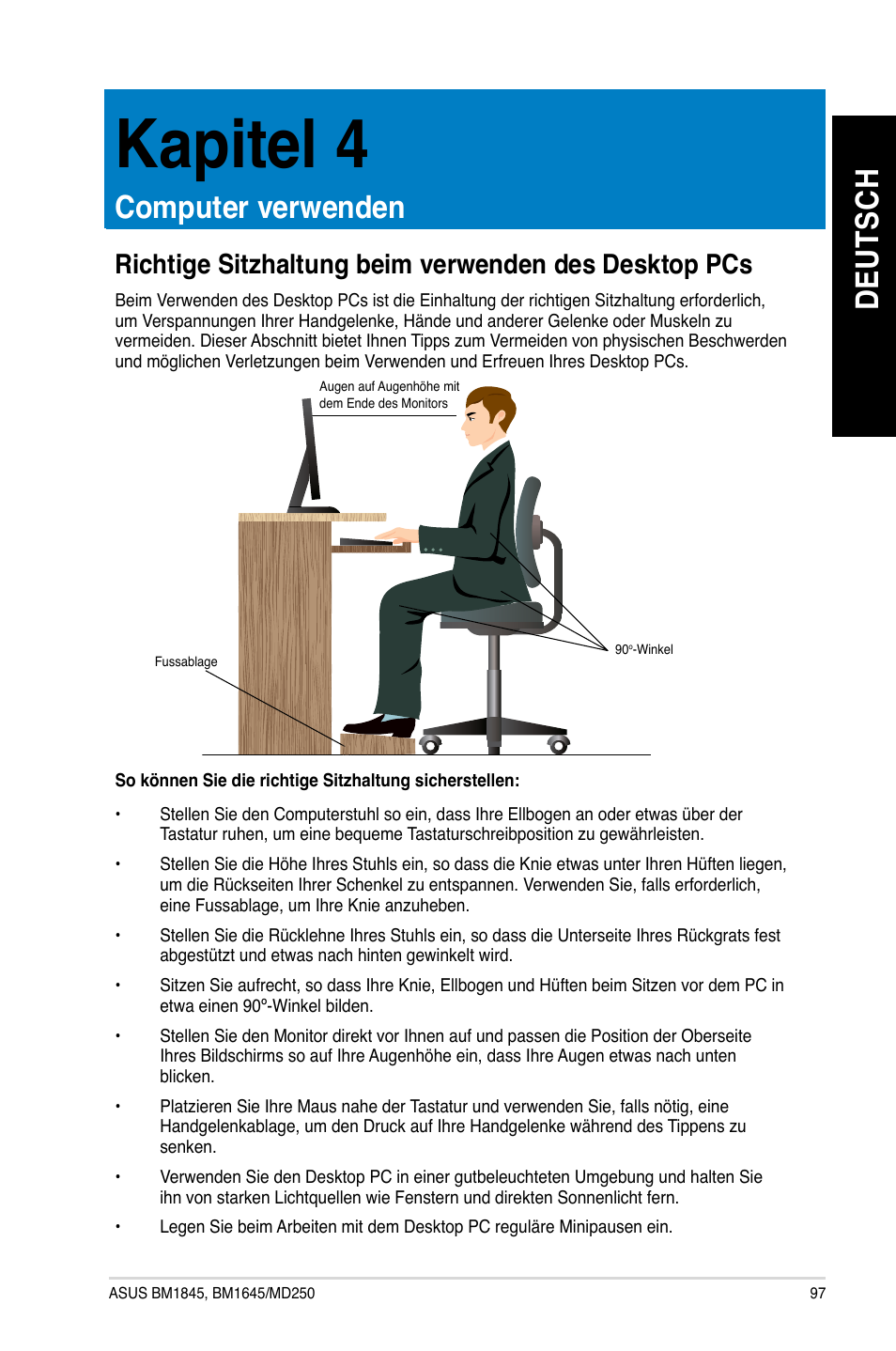 Kapitel 4, Computer verwenden, Kapitel.4 | Computer.verwenden, De ut sc h de ut sc h | Asus BM1845 User Manual | Page 99 / 644