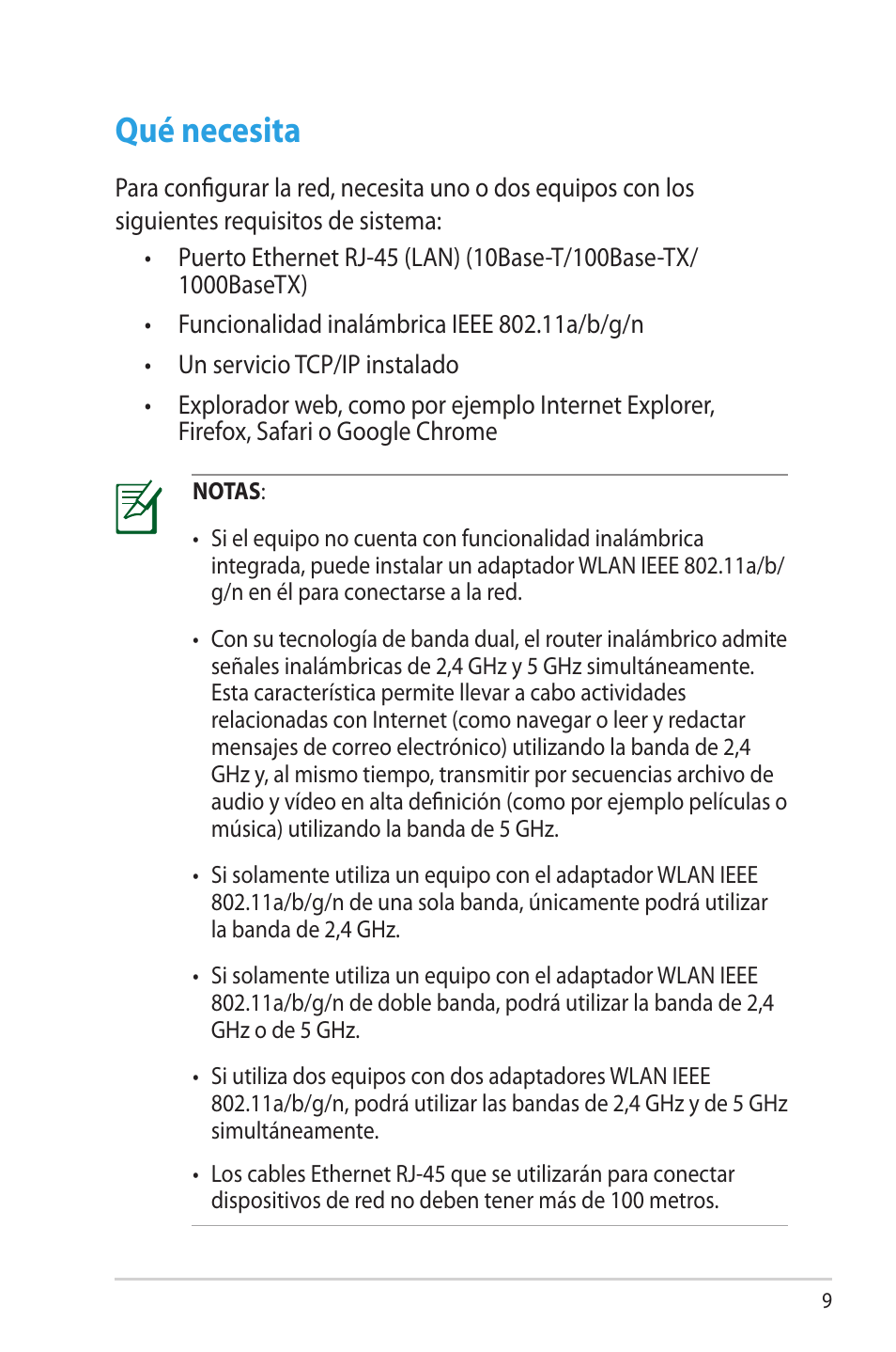 Qué necesita | Asus RT-N65R User Manual | Page 9 / 70