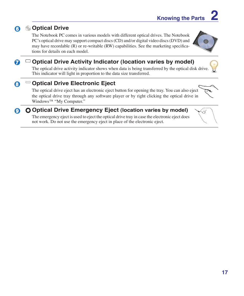 Asus VX2 User Manual | Page 17 / 101