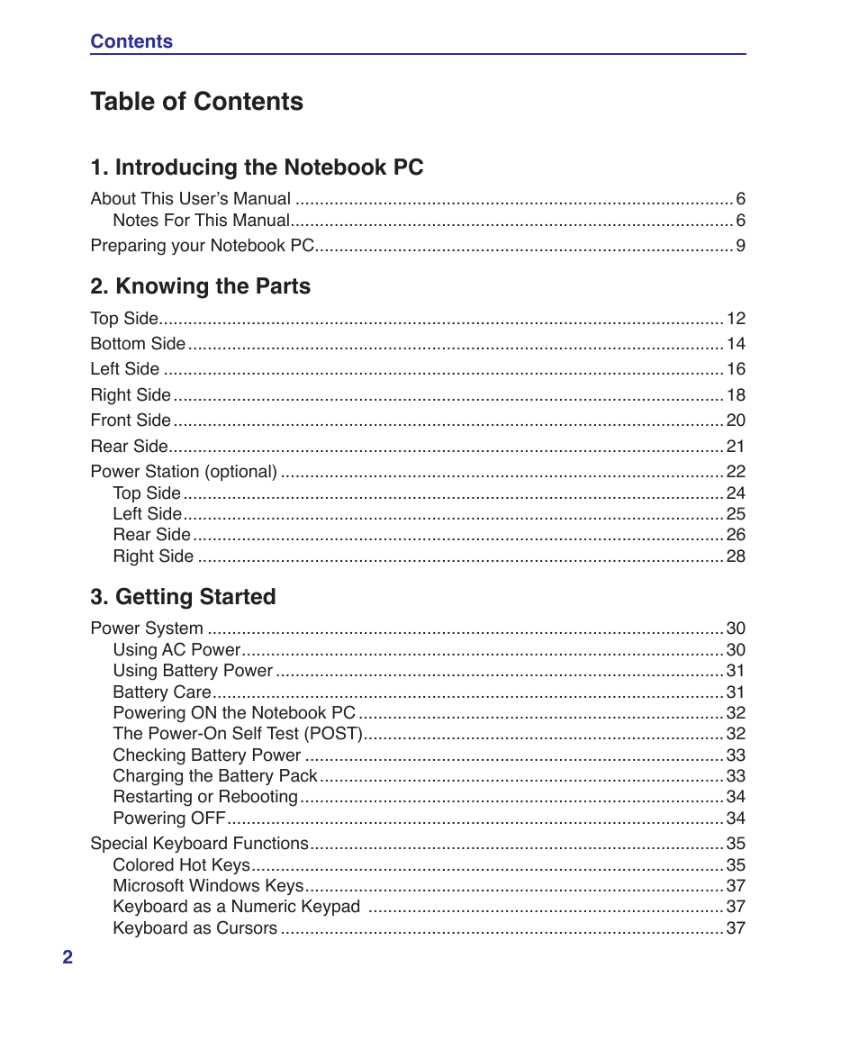 Asus VX2 User Manual | Page 2 / 101