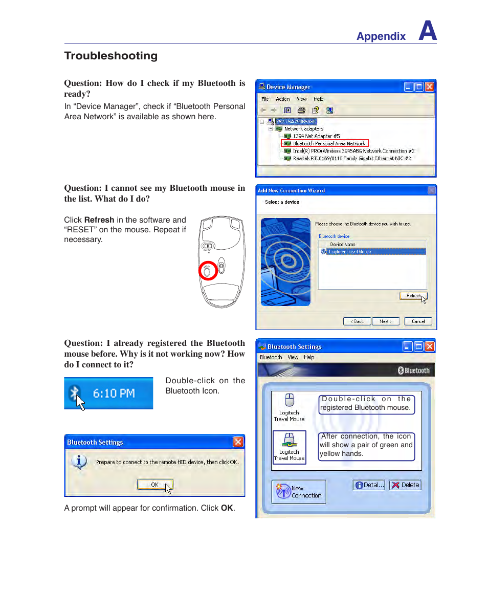 Appendix, Troubleshooting | Asus VX2 User Manual | Page 75 / 101