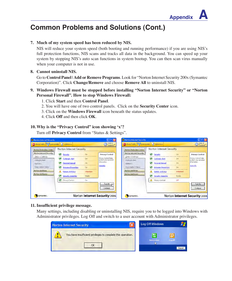 Common problems and solutions (cont.) | Asus VX2 User Manual | Page 81 / 101