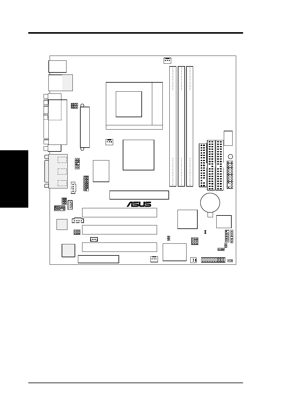 Hardware setup, 1 tuep2-m motherboard layout, 14 asus tuep2-m user’s manual | Pci3 pci2 pci1, Socket 370, Intel 815ep, Tuep2-m, Cnr_slot, Super i/o | Asus TUEP2-M User Manual | Page 14 / 104