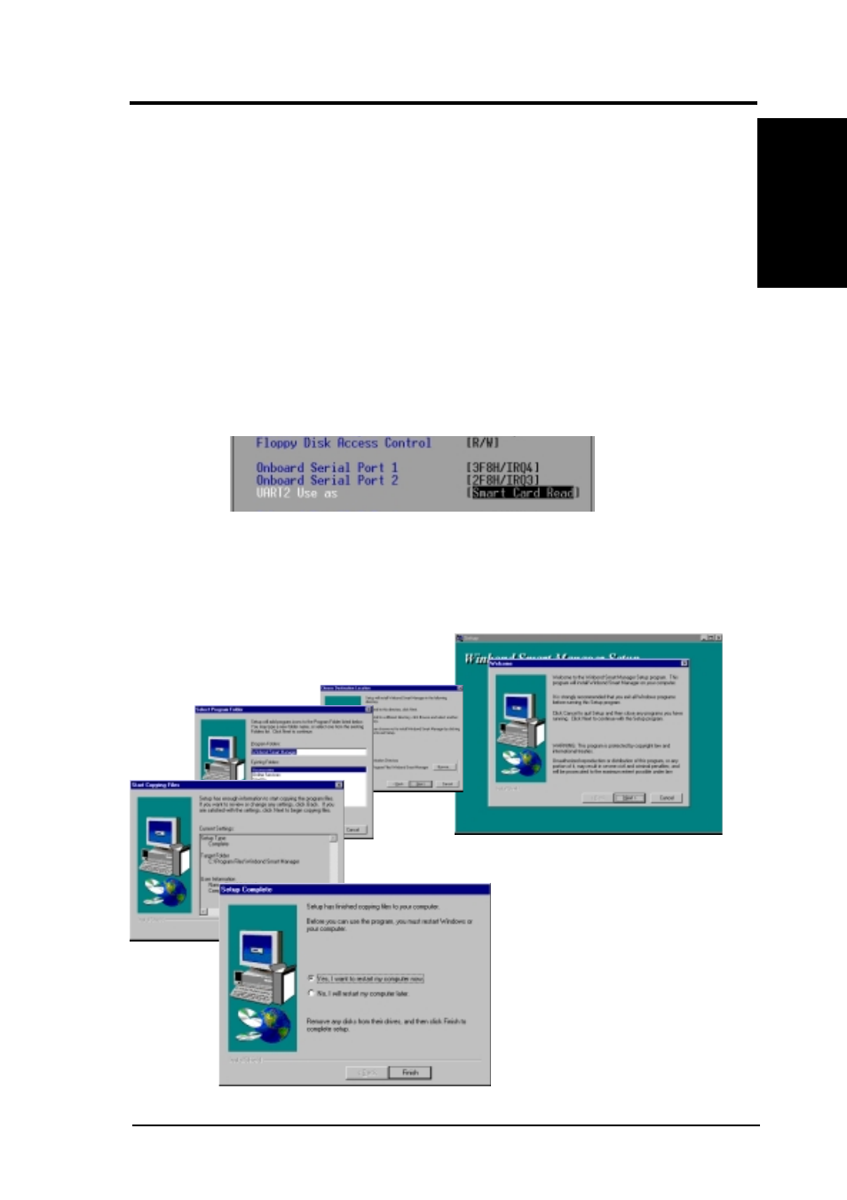 Software reference, 2 winbond smart manager, 1 setting up smart manager | Asus TUEP2-M User Manual | Page 89 / 104
