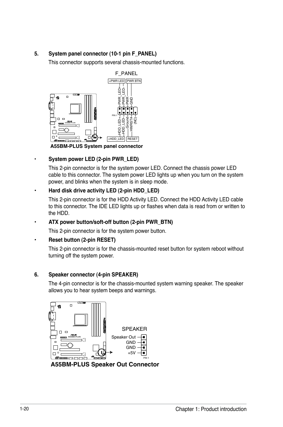 A55bm-plus speaker out connector | Asus A55BM-PLUS User Manual | Page 28 / 72