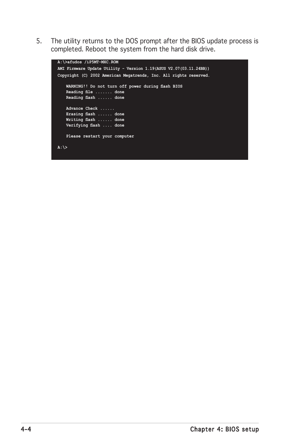 4 chapter 4: bios setup | Asus P5MT-MX/C User Manual | Page 62 / 156