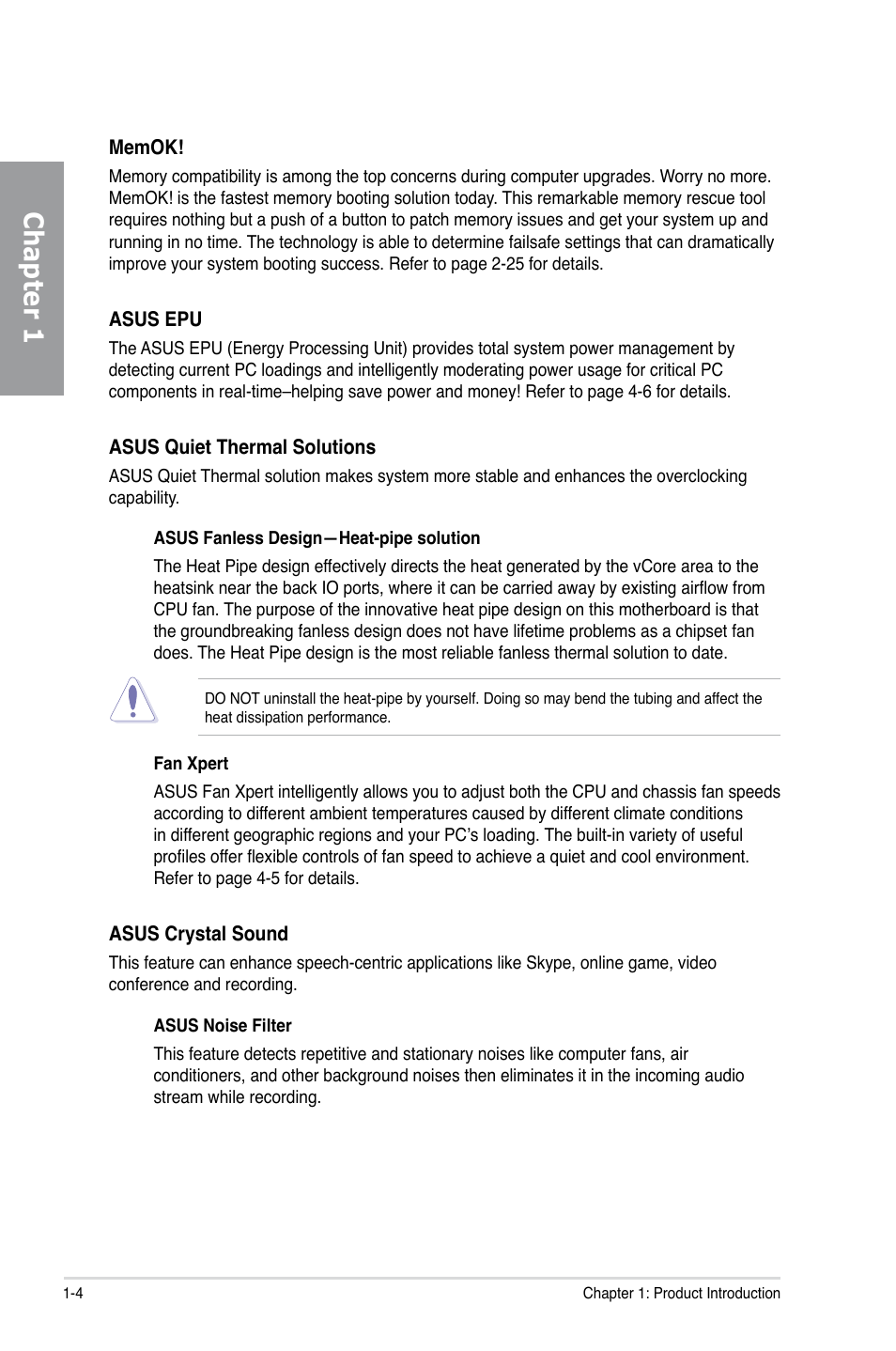 Chapter 1 | Asus P7P55D EVO User Manual | Page 18 / 128