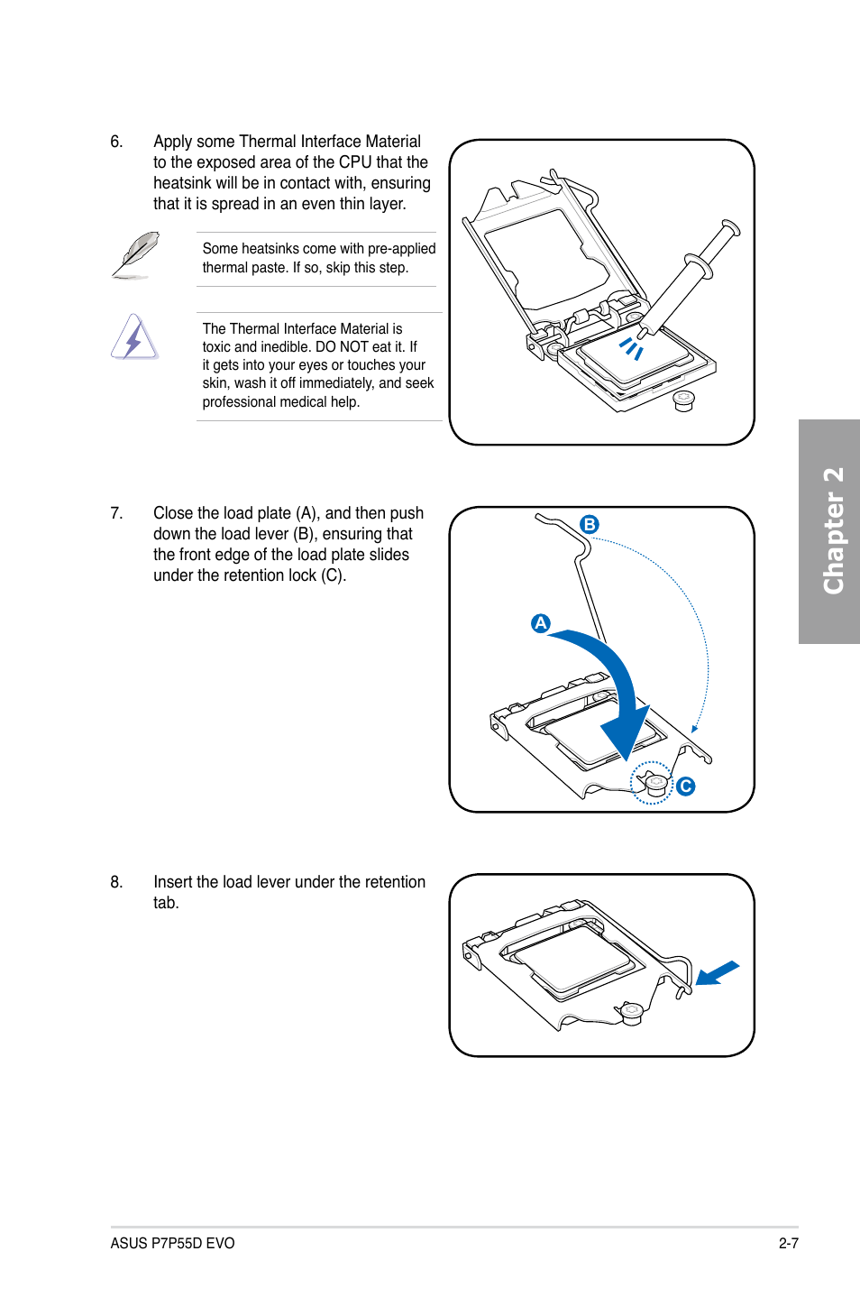 Chapter 2 | Asus P7P55D EVO User Manual | Page 27 / 128