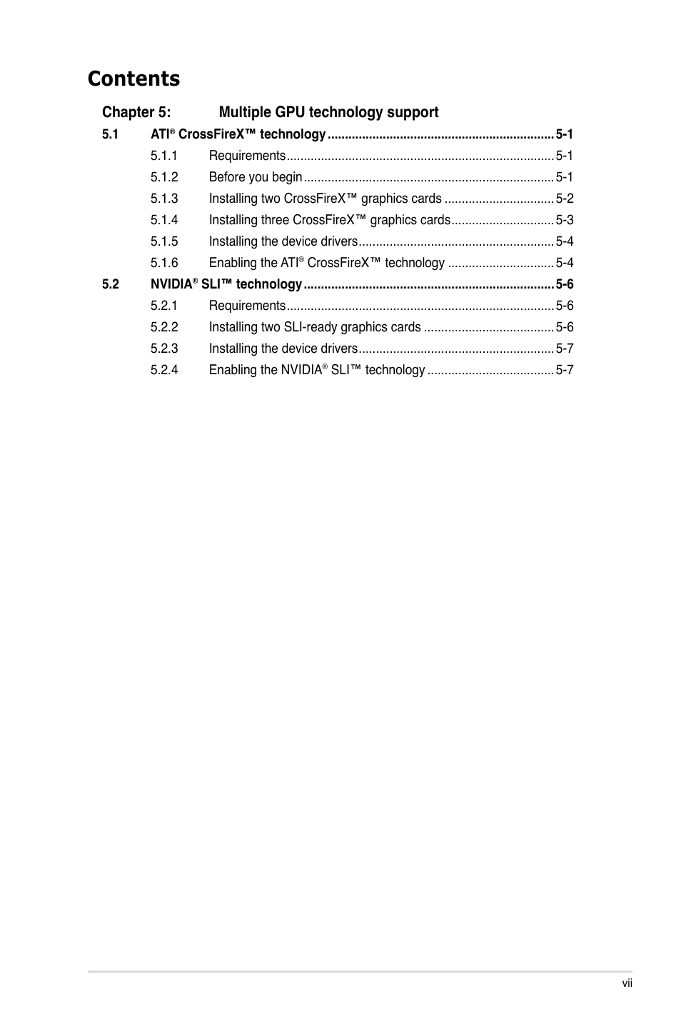 Asus P7P55D EVO User Manual | Page 7 / 128