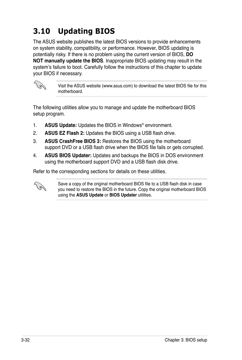 10 updating bios | Asus P8B WS User Manual | Page 108 / 148