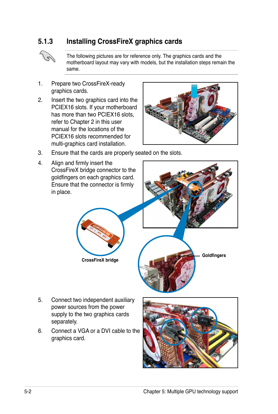 3 installing crossfirex graphics cards | Asus P8B WS User Manual | Page 142 / 148