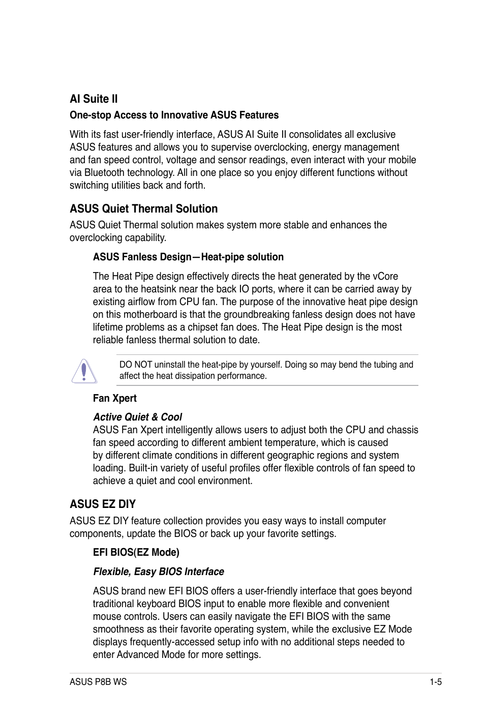 Asus P8B WS User Manual | Page 21 / 148