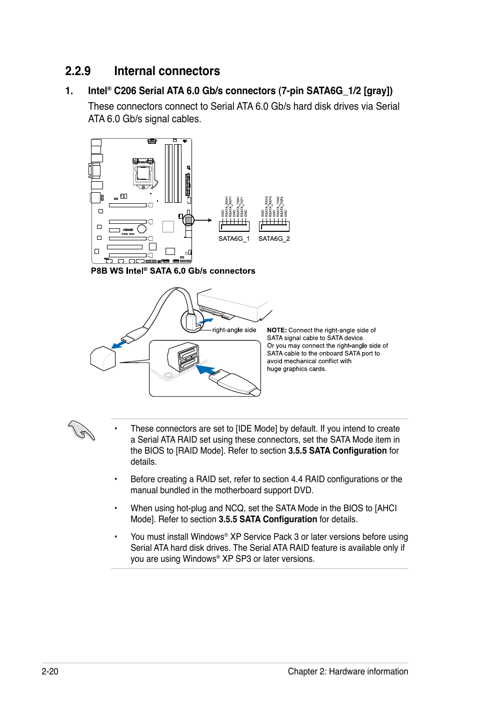 9 internal connectors | Asus P8B WS User Manual | Page 46 / 148