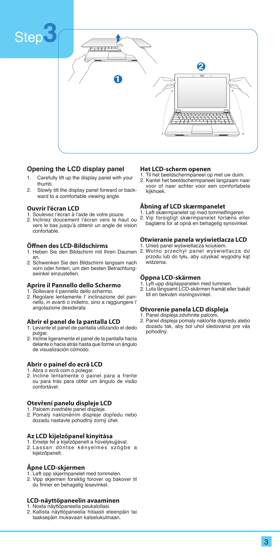 Step | Asus S121 User Manual | Page 3 / 20