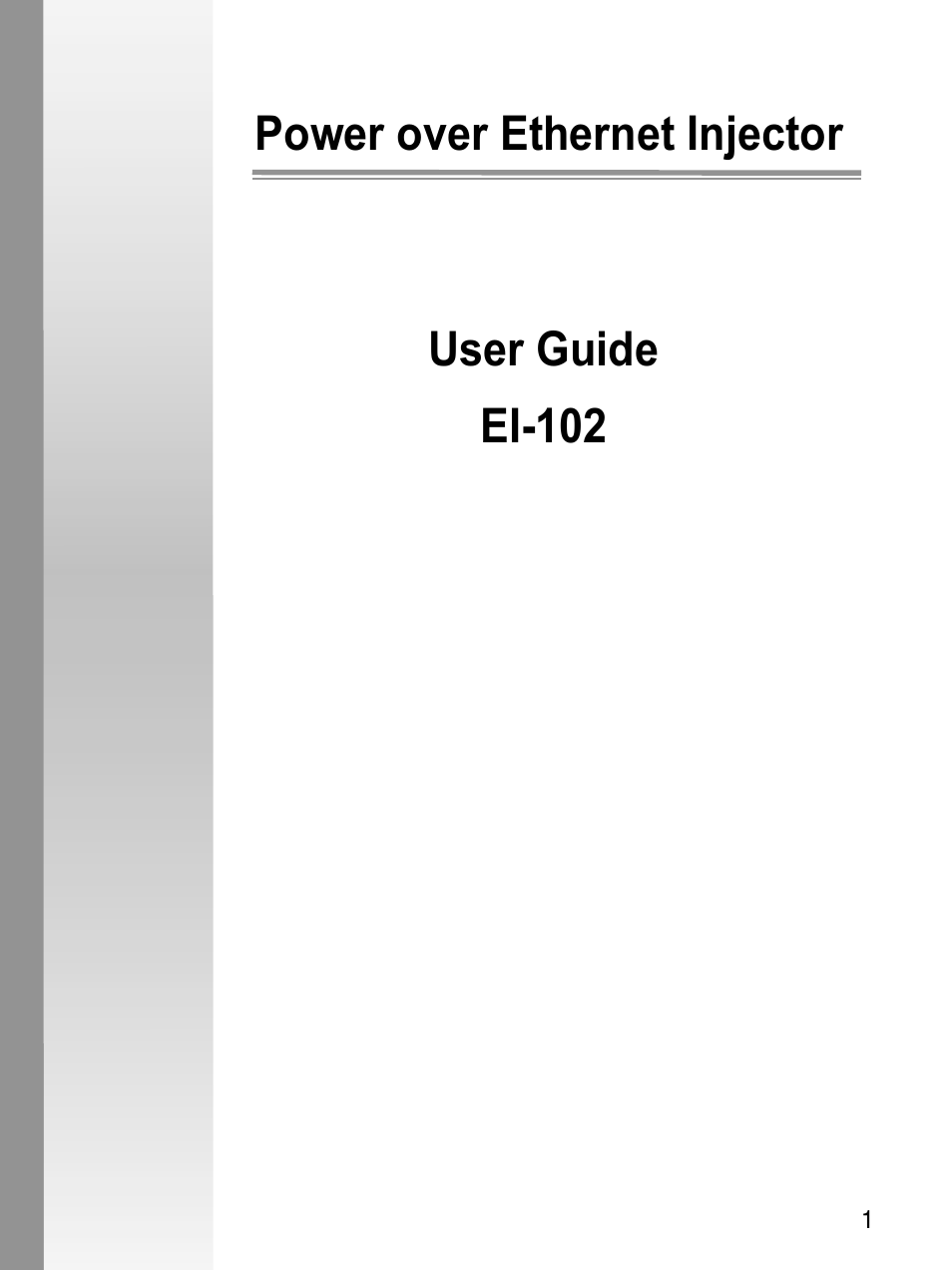 Power over ethernet injector user guide ei-102 | Asus EI-102 User Manual | Page 2 / 41