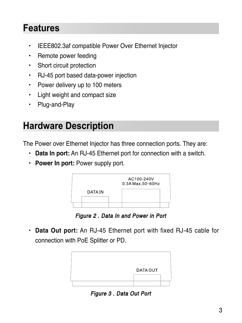 Features, Hardware description | Asus EI-102 User Manual | Page 4 / 41