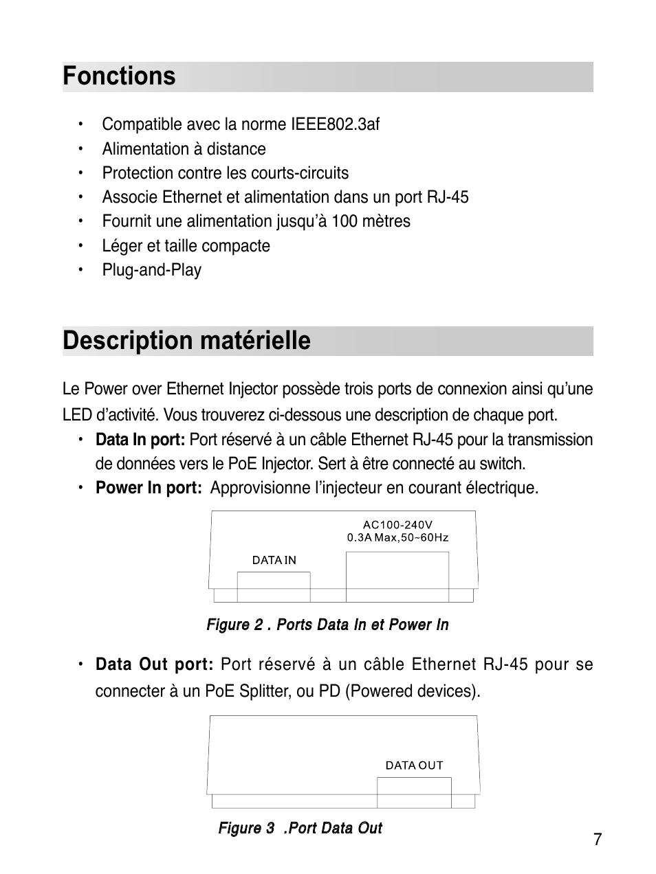 Fonctions, Description matérielle | Asus EI-102 User Manual | Page 8 / 41