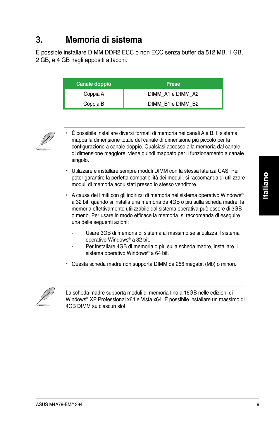 Asus M4A78-EM/1394 User Manual | Page 9 / 38