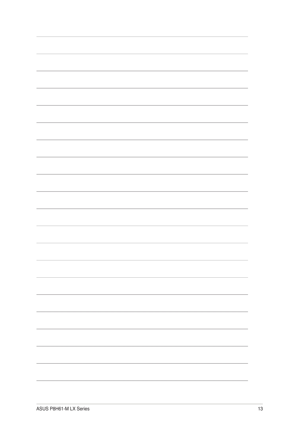Asus P8H61-M LX PLUS User Manual | Page 13 / 14
