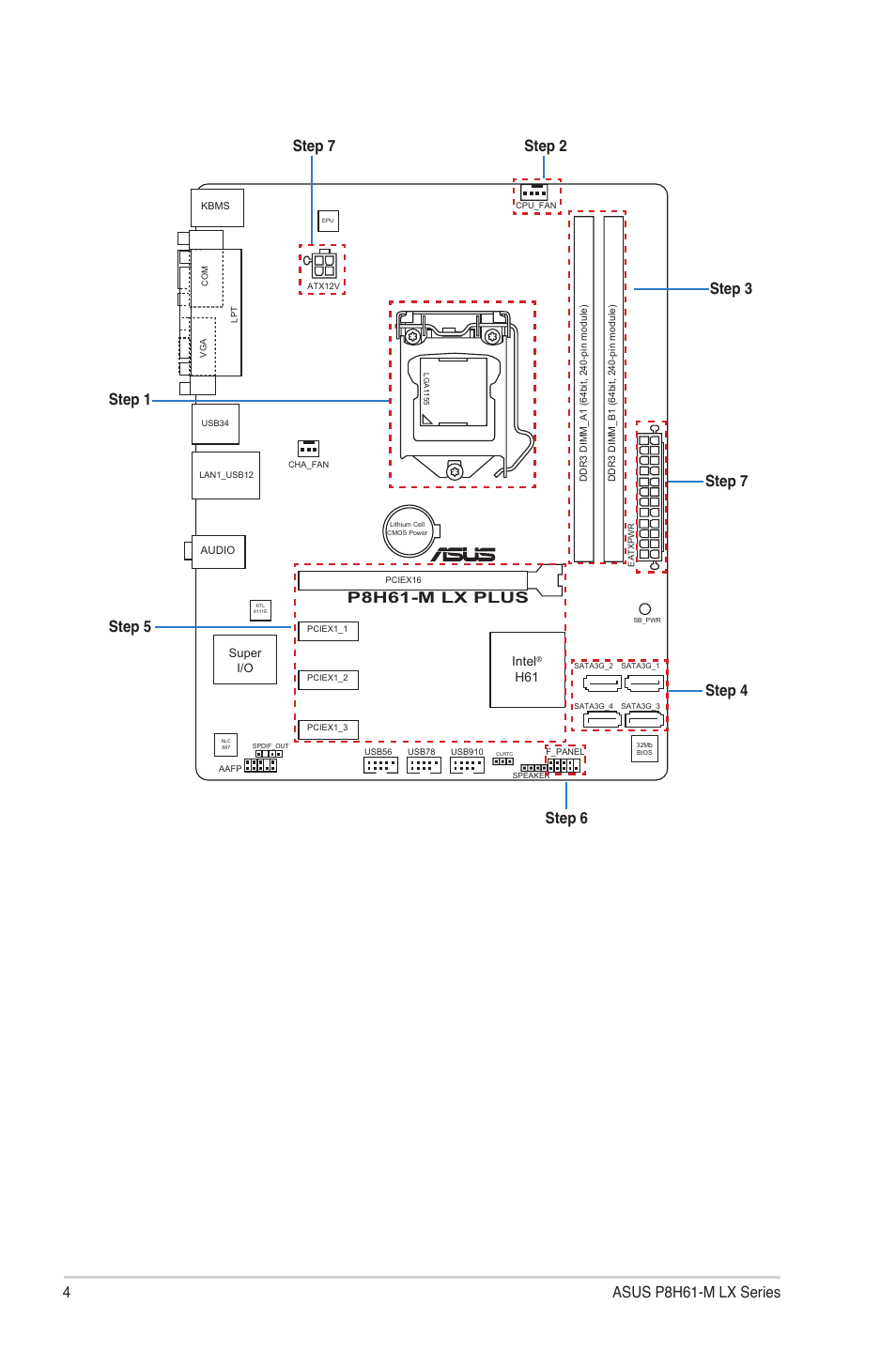 Asus P8H61-M LX PLUS User Manual | Page 4 / 14