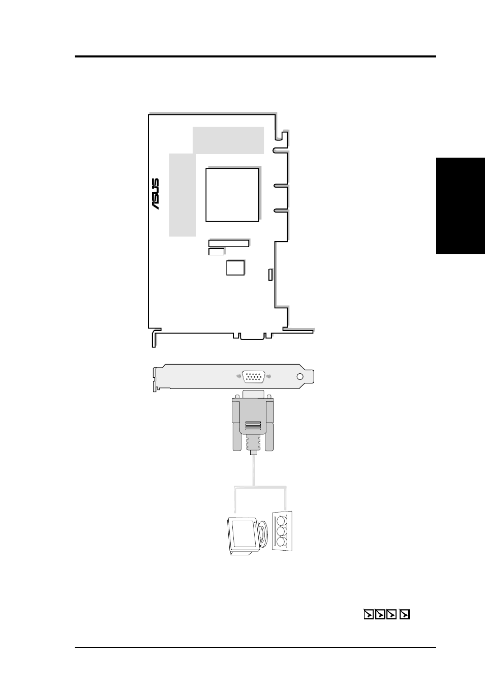 Ii. hardware setup, Asus v7700 (pure vga) layout, Item checklist | 64/32mb ddr frame buf fer, Ii. h/w setup v7700 pure | Asus V7700 Ti User Manual | Page 11 / 104