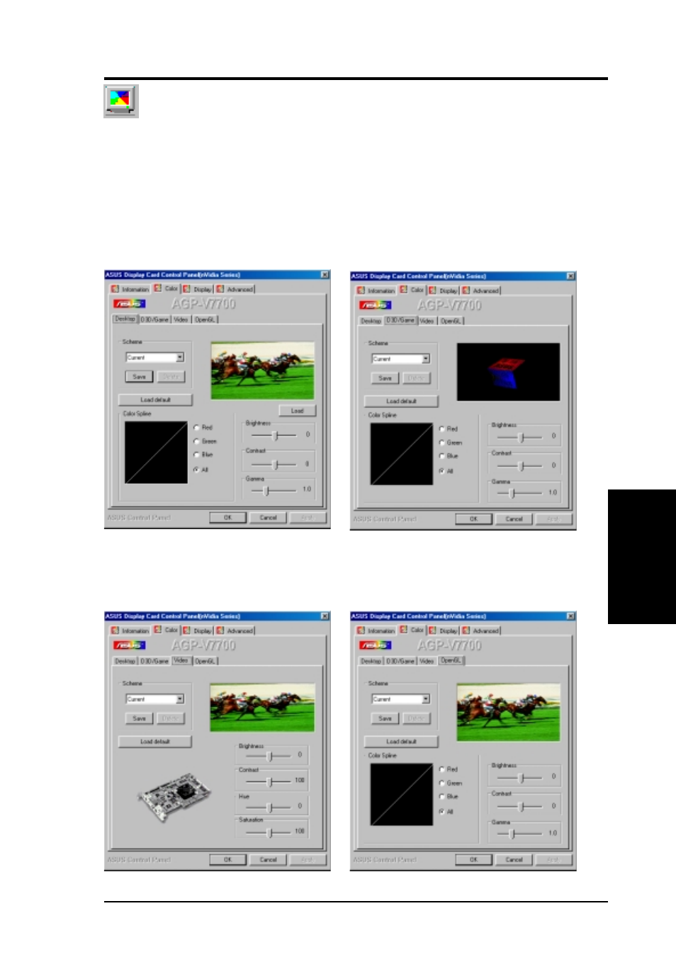 Iv. software reference, Color | Asus V7700 Ti User Manual | Page 45 / 104
