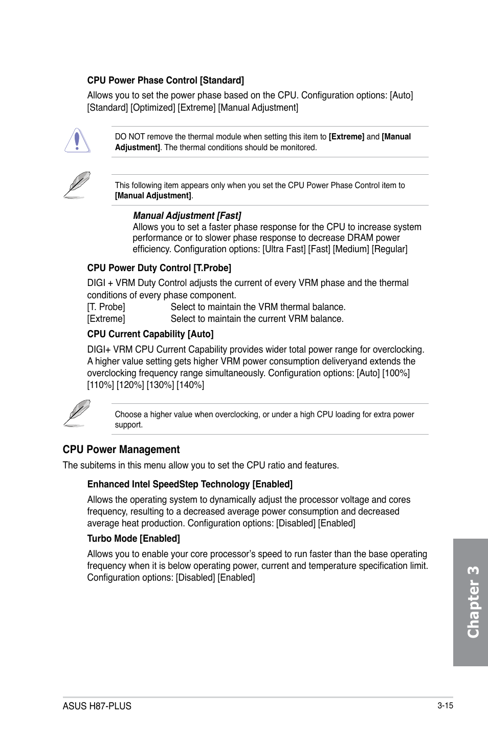 Chapter 3 | Asus H87-PLUS User Manual | Page 67 / 136