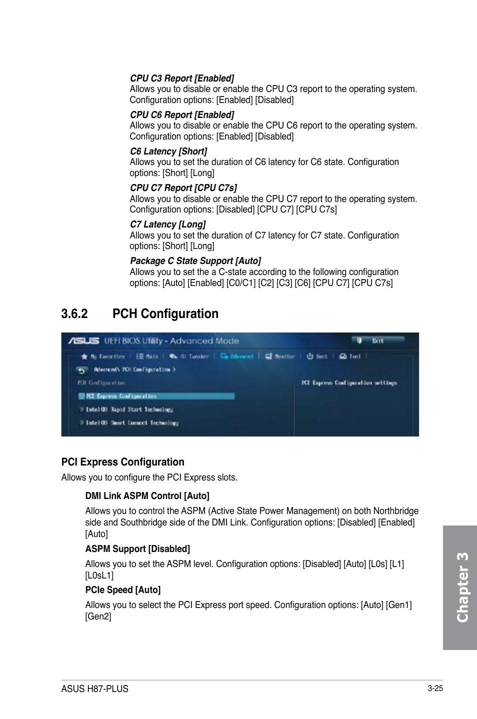 Chapter 3, 2 pch configuration | Asus H87-PLUS User Manual | Page 77 / 136