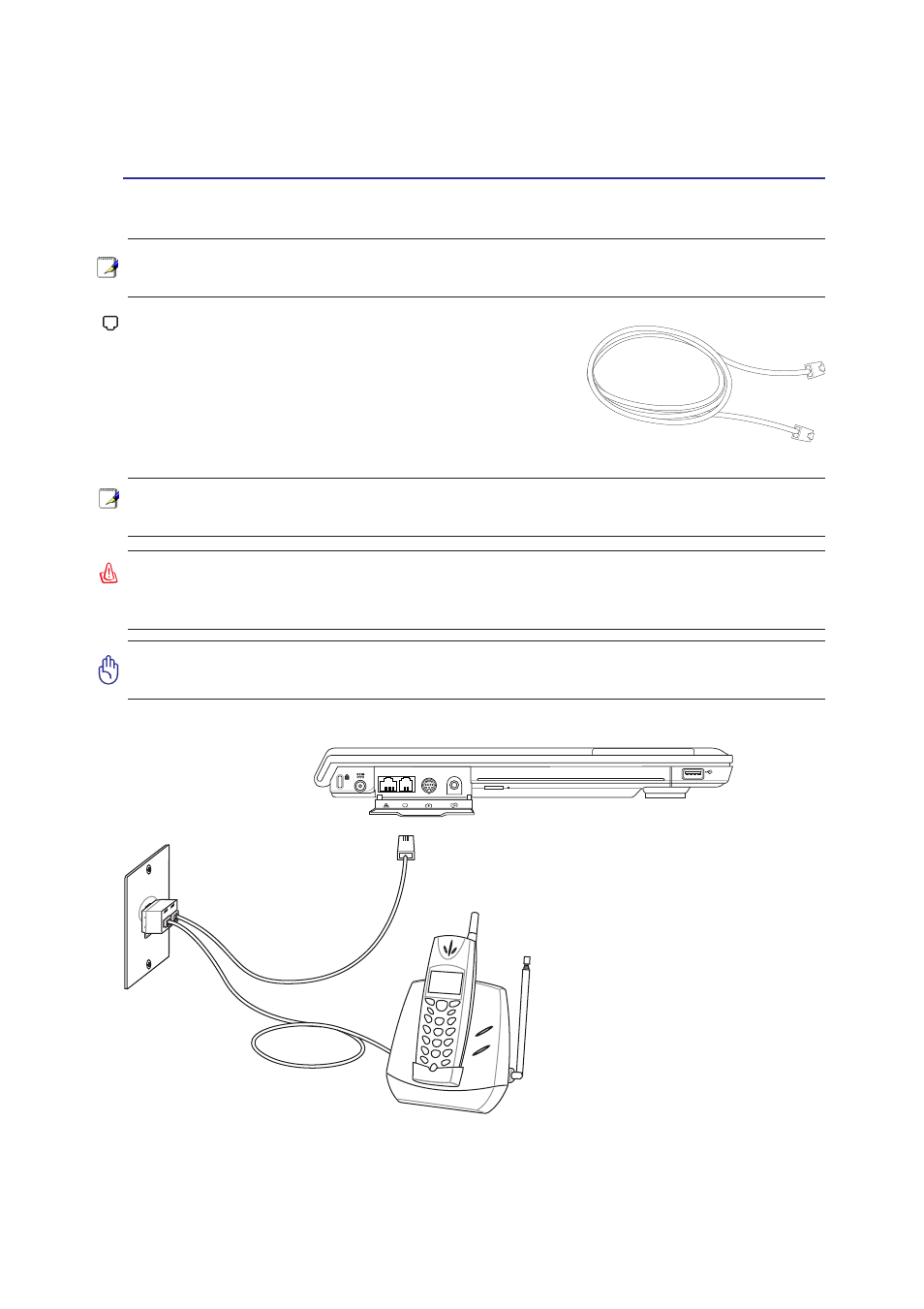 Connections, Modem connection | Asus W2J User Manual | Page 43 / 73