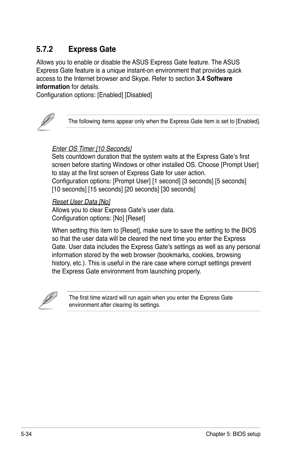 2 express gate, Express gate -34 | Asus T4-P5P43 User Manual | Page 100 / 108