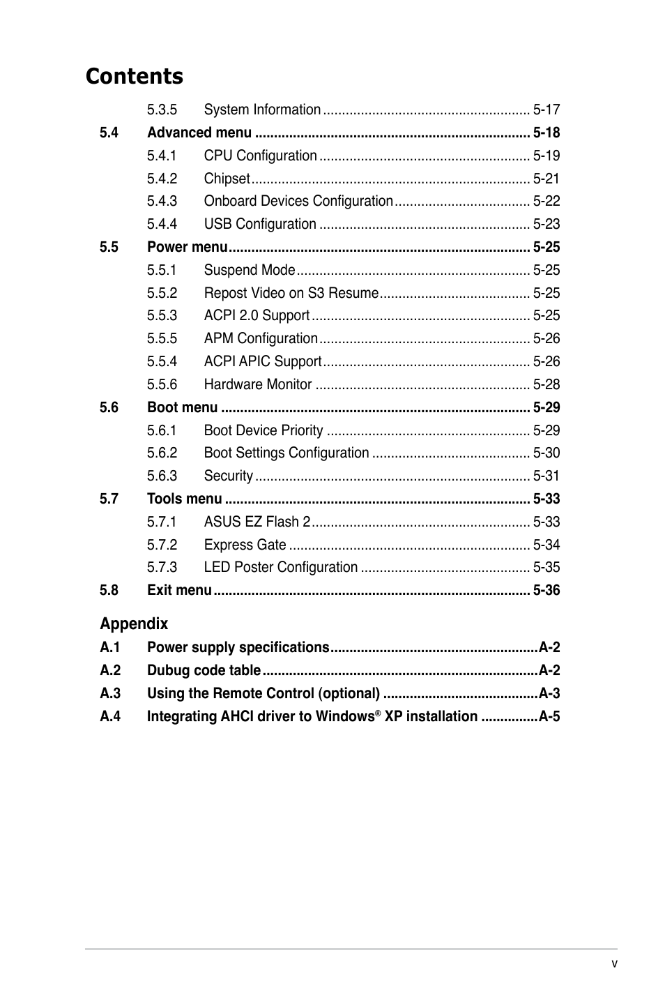 Asus T4-P5P43 User Manual | Page 5 / 108