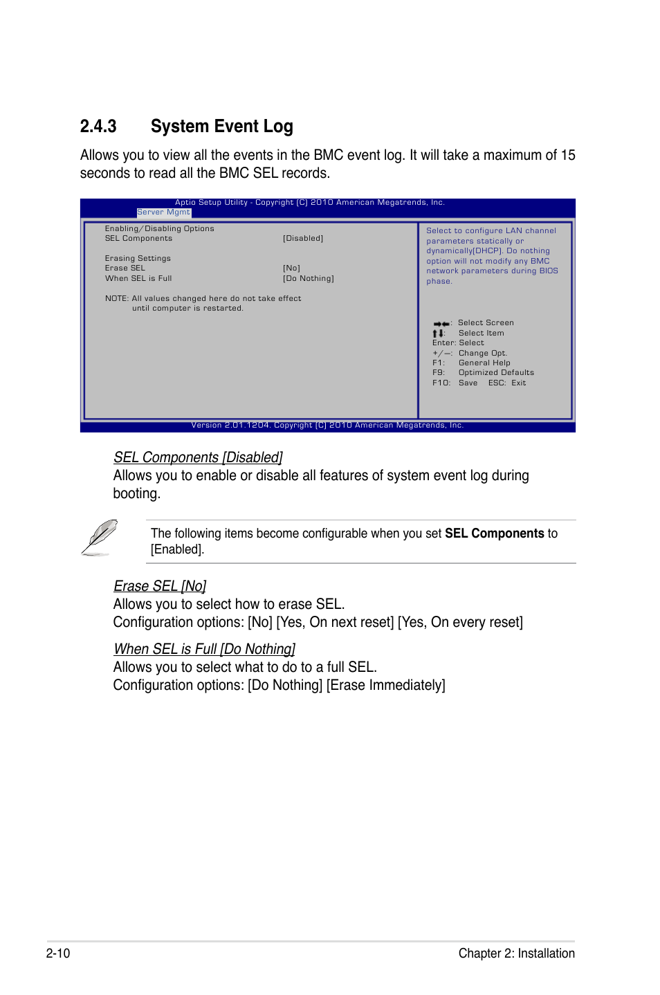 3 system event log | Asus ASMB6-iKVM User Manual | Page 28 / 114