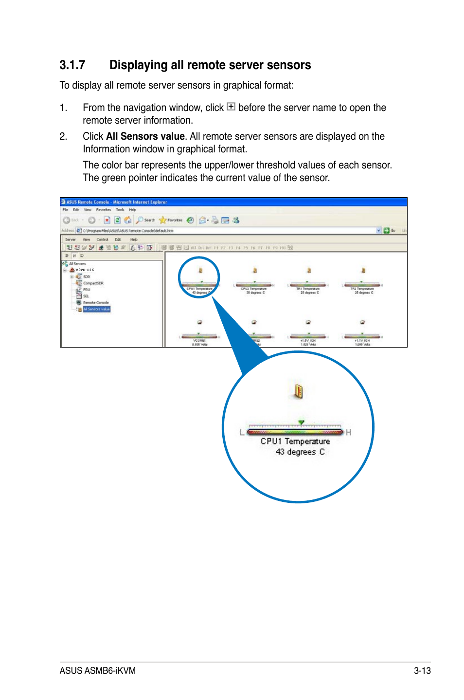 7 displaying all remote server sensors | Asus ASMB6-iKVM User Manual | Page 47 / 114