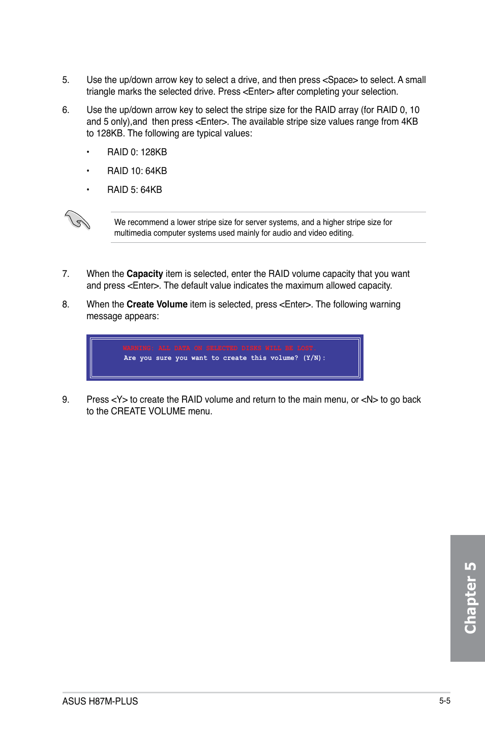 Chapter 5 | Asus H87M-PLUS User Manual | Page 123 / 132