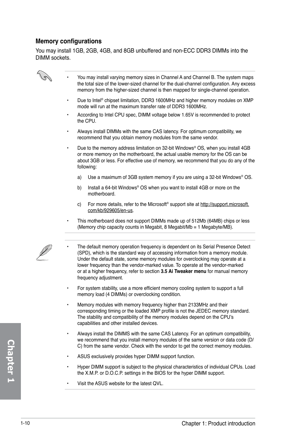 Chapter 1 | Asus H87M-PLUS User Manual | Page 24 / 132