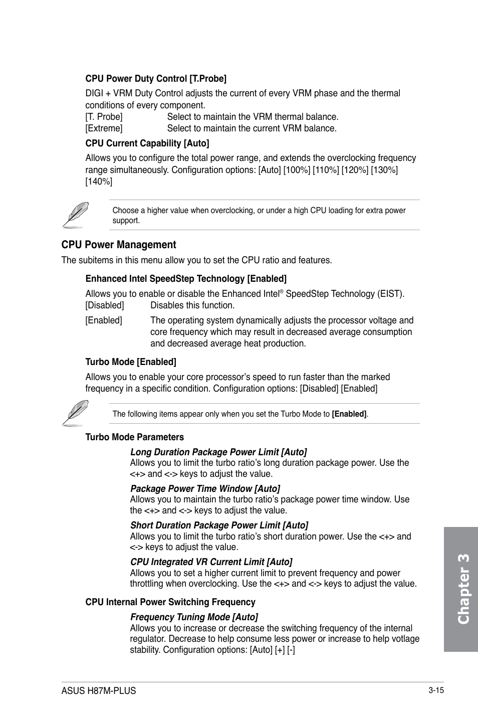 Chapter 3 | Asus H87M-PLUS User Manual | Page 67 / 132