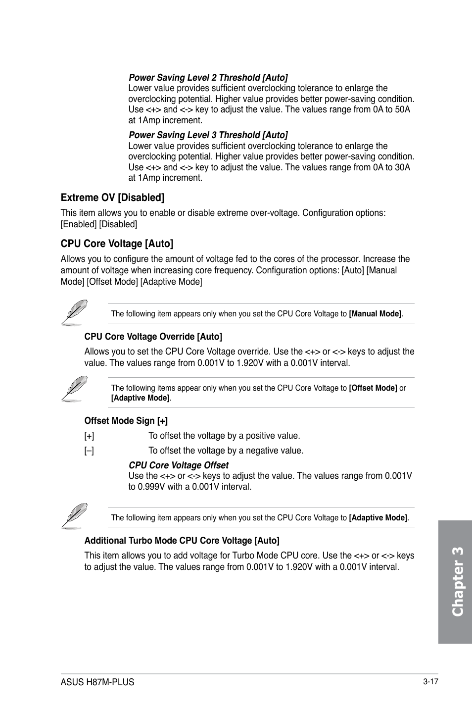 Chapter 3 | Asus H87M-PLUS User Manual | Page 69 / 132