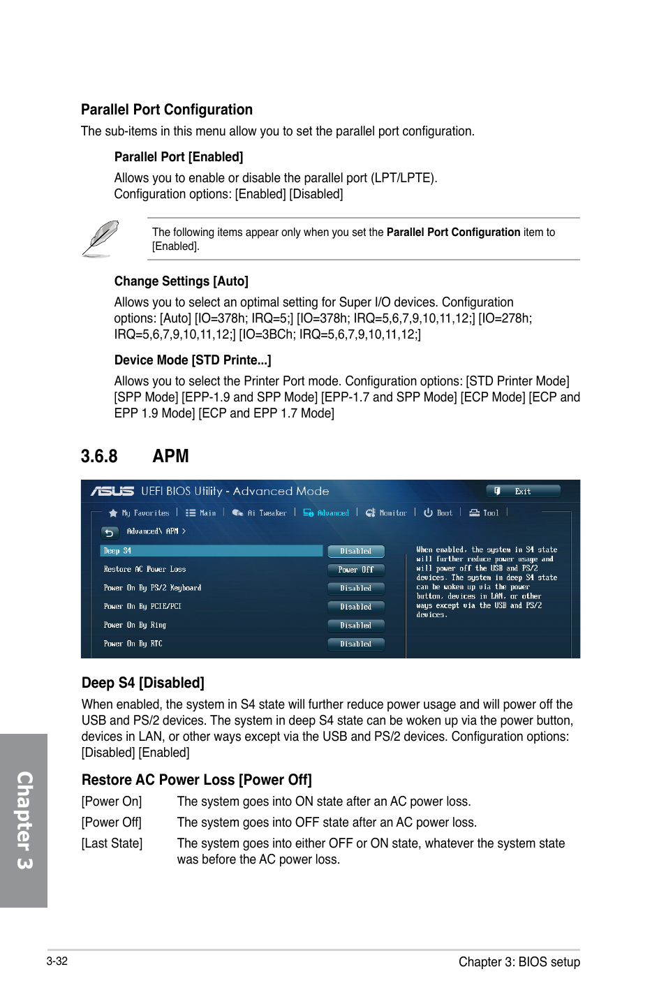 Chapter 3, 8 apm | Asus H87M-PLUS User Manual | Page 84 / 132