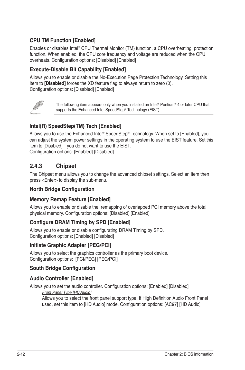 3 chipset, Chipset -12 | Asus P5P41C User Manual | Page 52 / 62